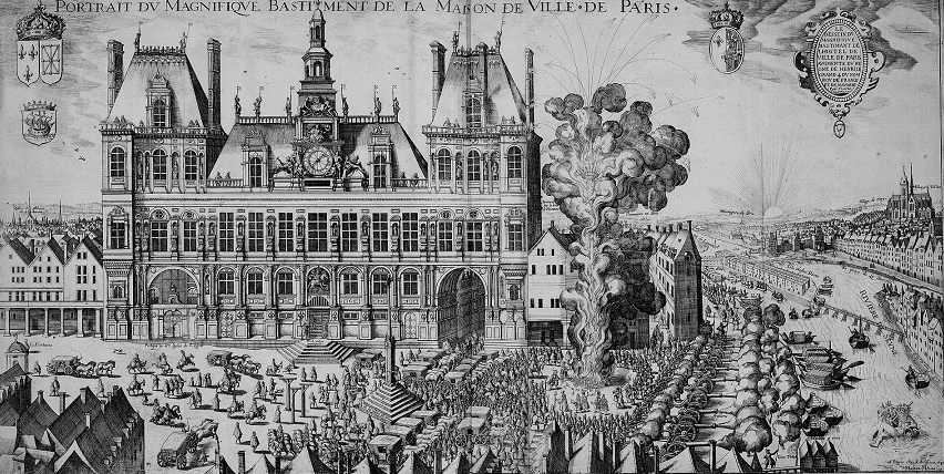Hôtel de ville et place de grève - vers 1610 - par Claude Chastillon